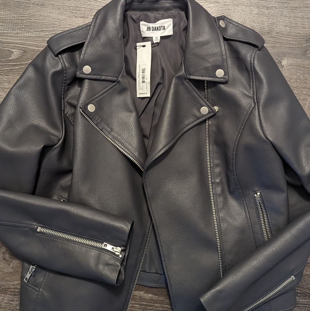 New Dakota Steve Madden Vegan Leather Crop Jacket (S/M)